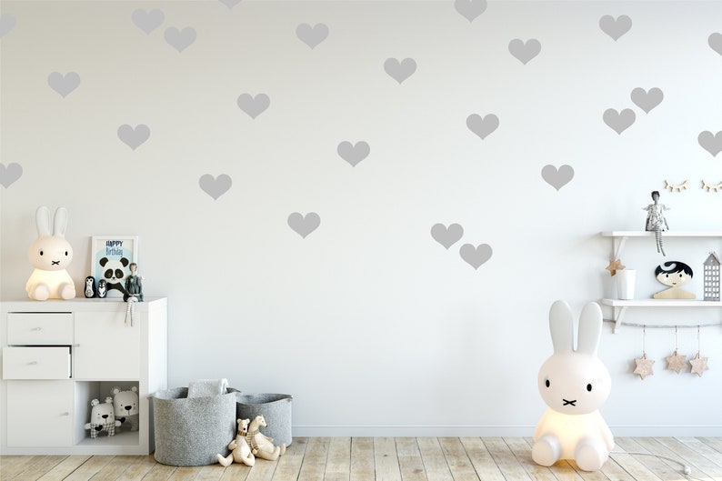Large Love Heart Wall Decals Love Heart Wall Stickers Nursery Etsy
