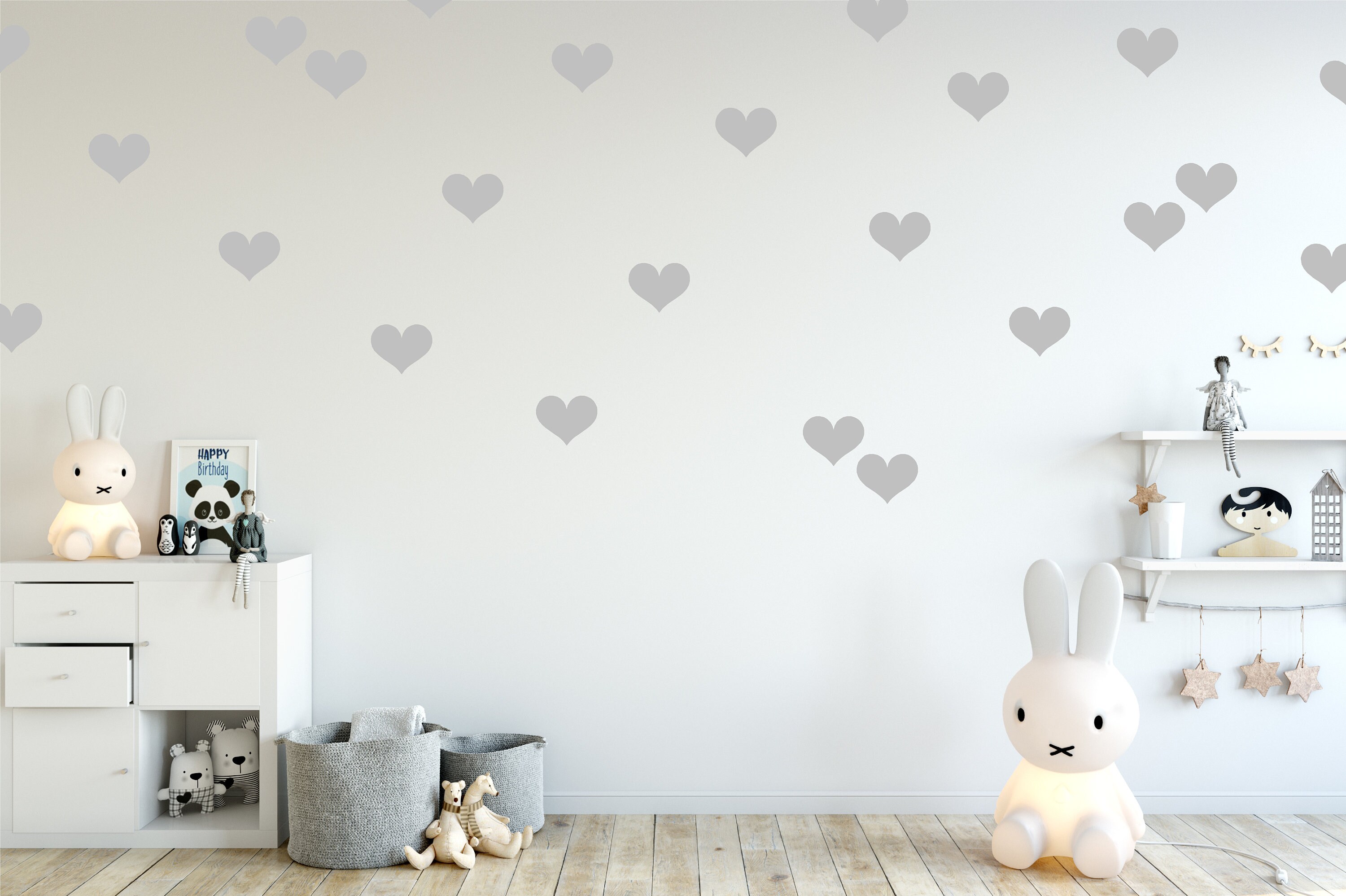 Large Love Heart Wall Decals Love Heart Wall Stickers Nursery Etsy