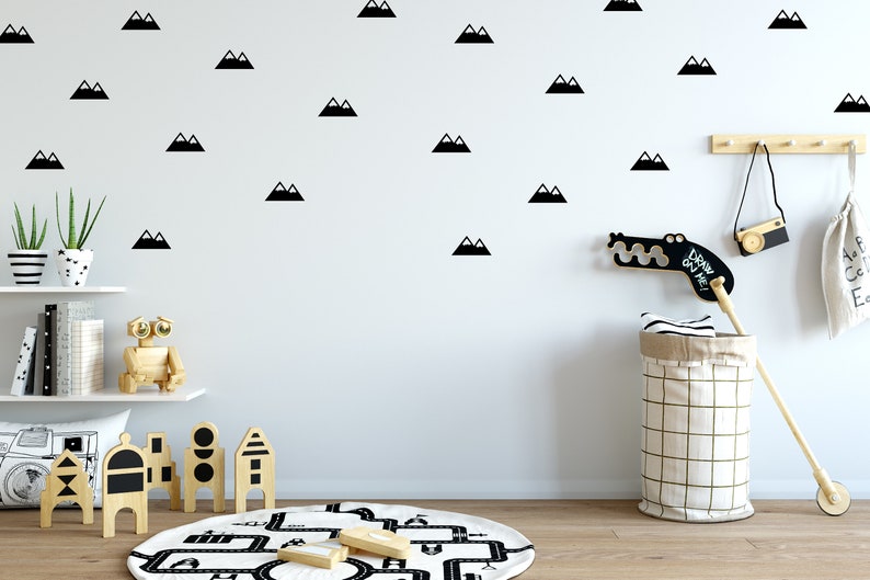 Mountain Decals Mountain Wall Stickers Mountains Nursery Etsy