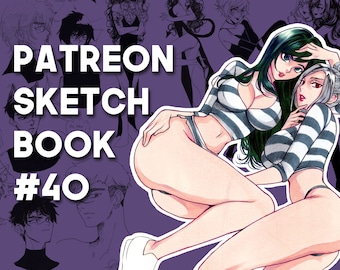 Patreon Sketchbook PDF #40 | Art for Adults, downloadable, process scans