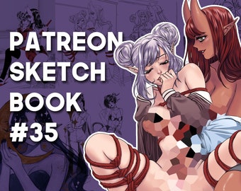 Patreon Sketchbook PDF #35 | Art for Adults, downloadable, process scans