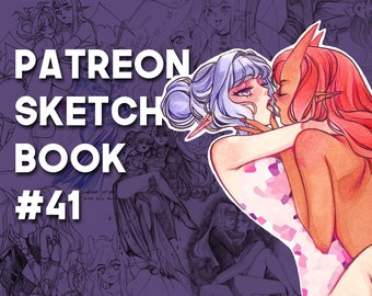 Patreon Sketchbook PDF #41 | Art for Adults, downloadable, process scans