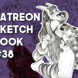 Patreon Sketchbook PDF 38 Downloadable, Digital sketchbook, Art for adults image 1