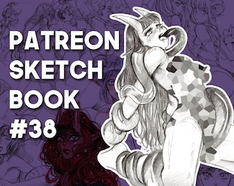 Patreon Sketchbook PDF #38 | Downloadable, Digital sketchbook, Art for adults