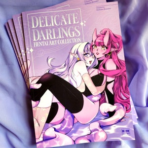 Libro de arte ~ Delicate Darlings / Fantasía, Arte lésbico para adultos, Arte manga