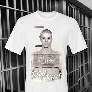 David Bowie Rebel Rebel Mugshot T-shirt