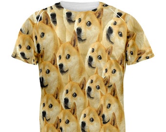 Doge Meme All Over Adult T-Shirt