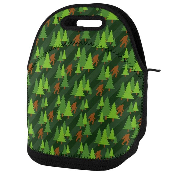 Sasquatch Bigfoot Woods Pattern All Over Neck Tie