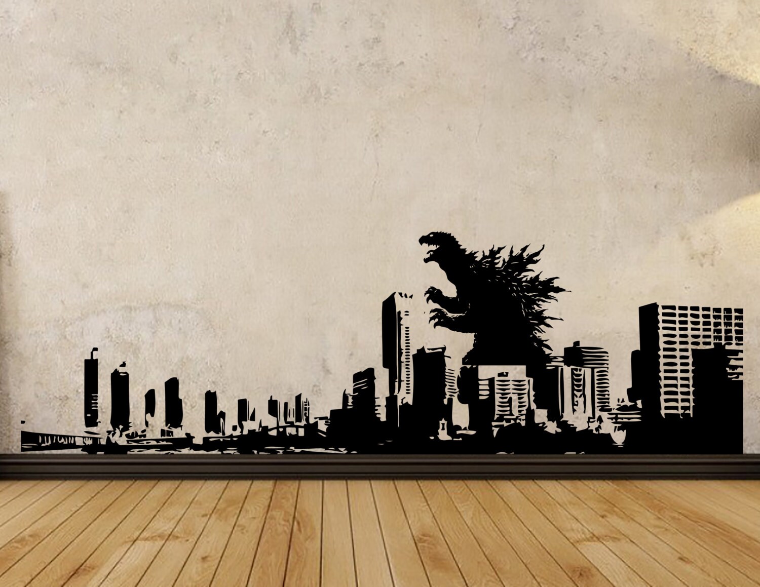 Godzilla Design Decal Wall Sticker 200cm X 58cm Etsy
