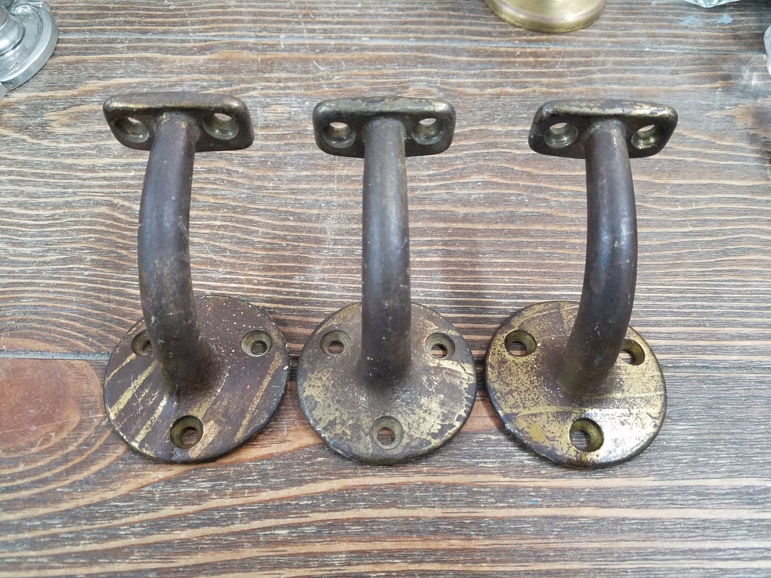Antique Handrail Banister Brackets Set Cast Iron Etsy