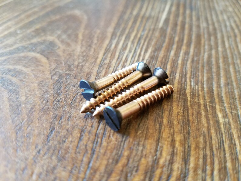 Slotted Bronze Screws Mounting Screws New Black Head Dummy Etsy