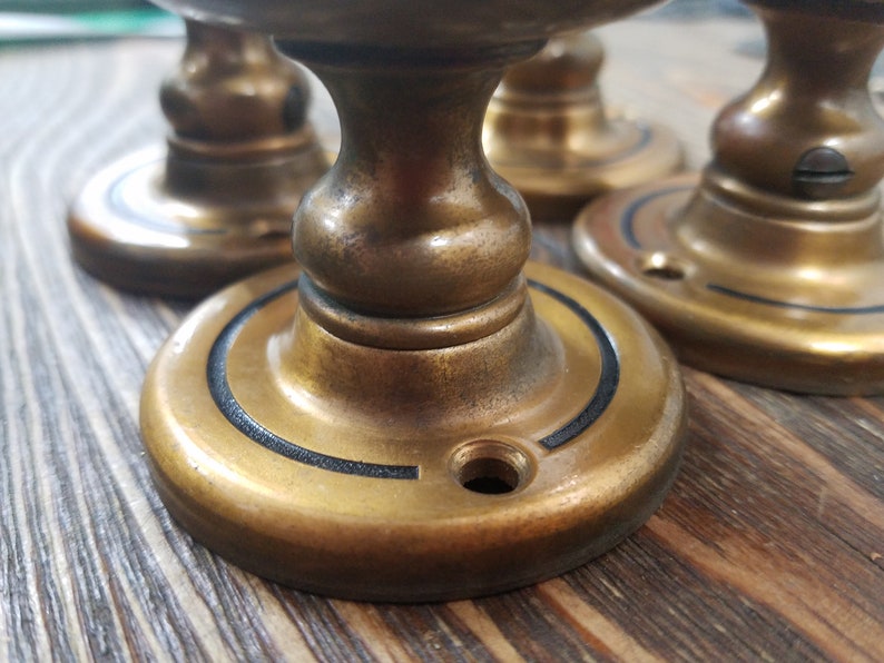Antique Dummy Door Knobs Cast Brass Earle Colonial Design and Etsy