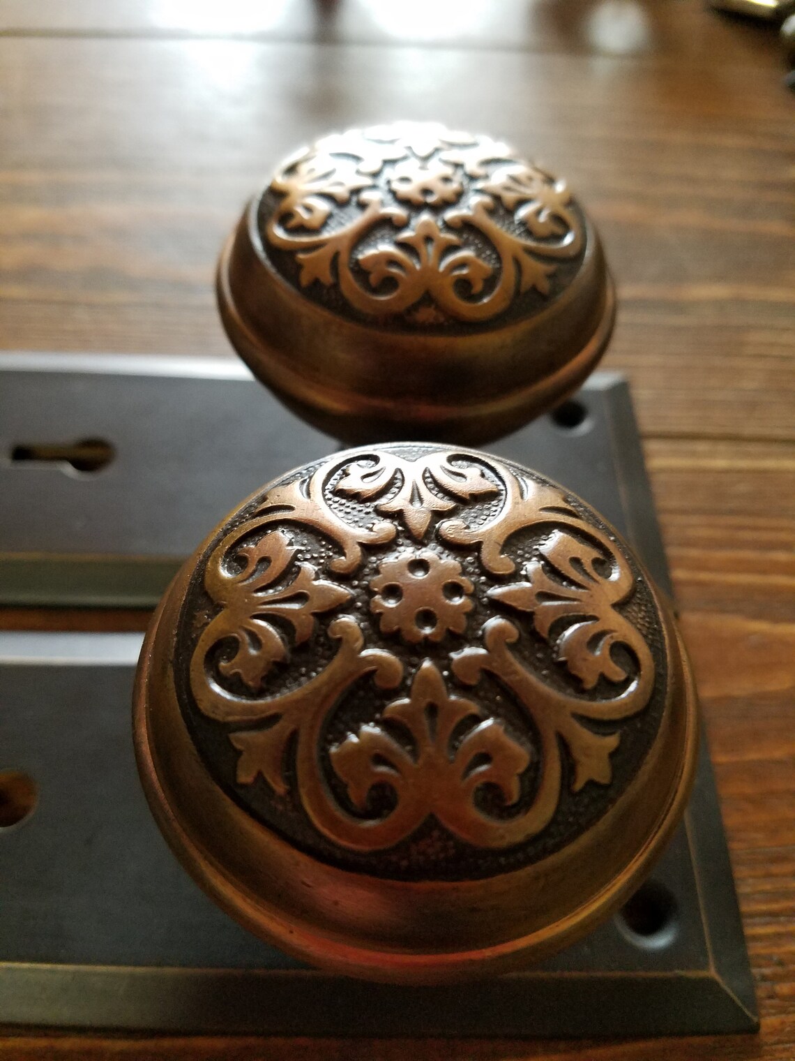 Antique Dummy Door Knobs Wrought Bronze Sargent Art Nouveau Etsy