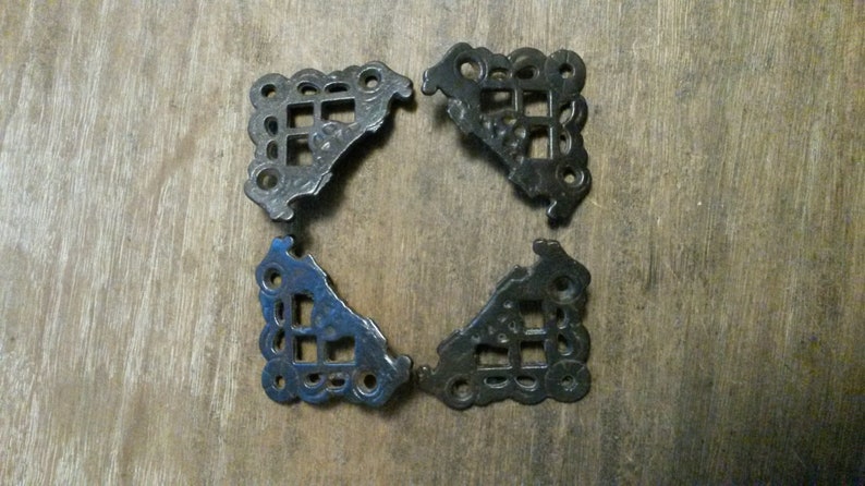 Antique Window Screen Corner Brackets Cast Iron Eastlake Set Of 4 Each Ca 1885