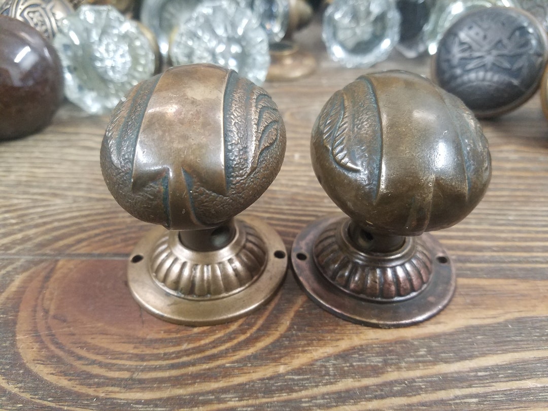 Antique Door Knobs Antique Dummy Door Knobs Antique Cast Etsy