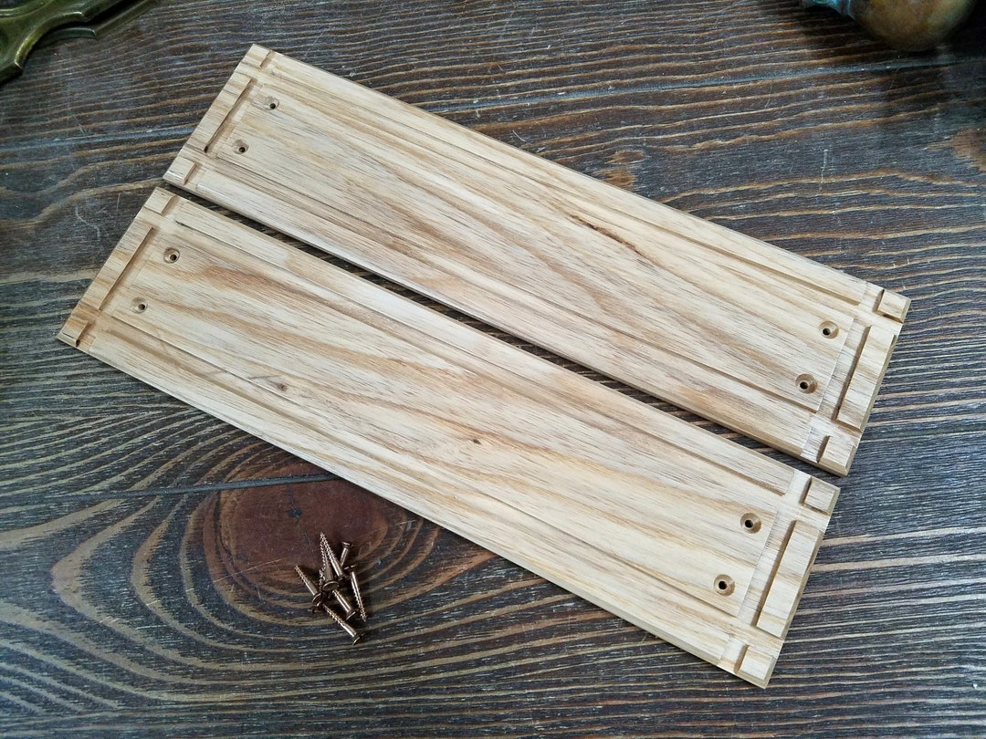 Door Push Plate, Door Knob Hole Cover Plate, 11 X 23/4 X 1/4 American