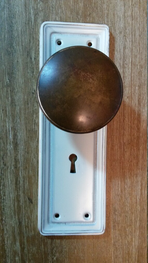 Antique Dummy Door Knobs Cast Bronze Entry Size Plain Drum Etsy