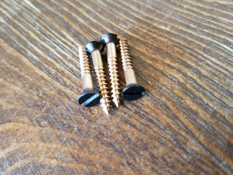 Slotted Bronze Screws Mounting Screws New Black Head Dummy Etsy