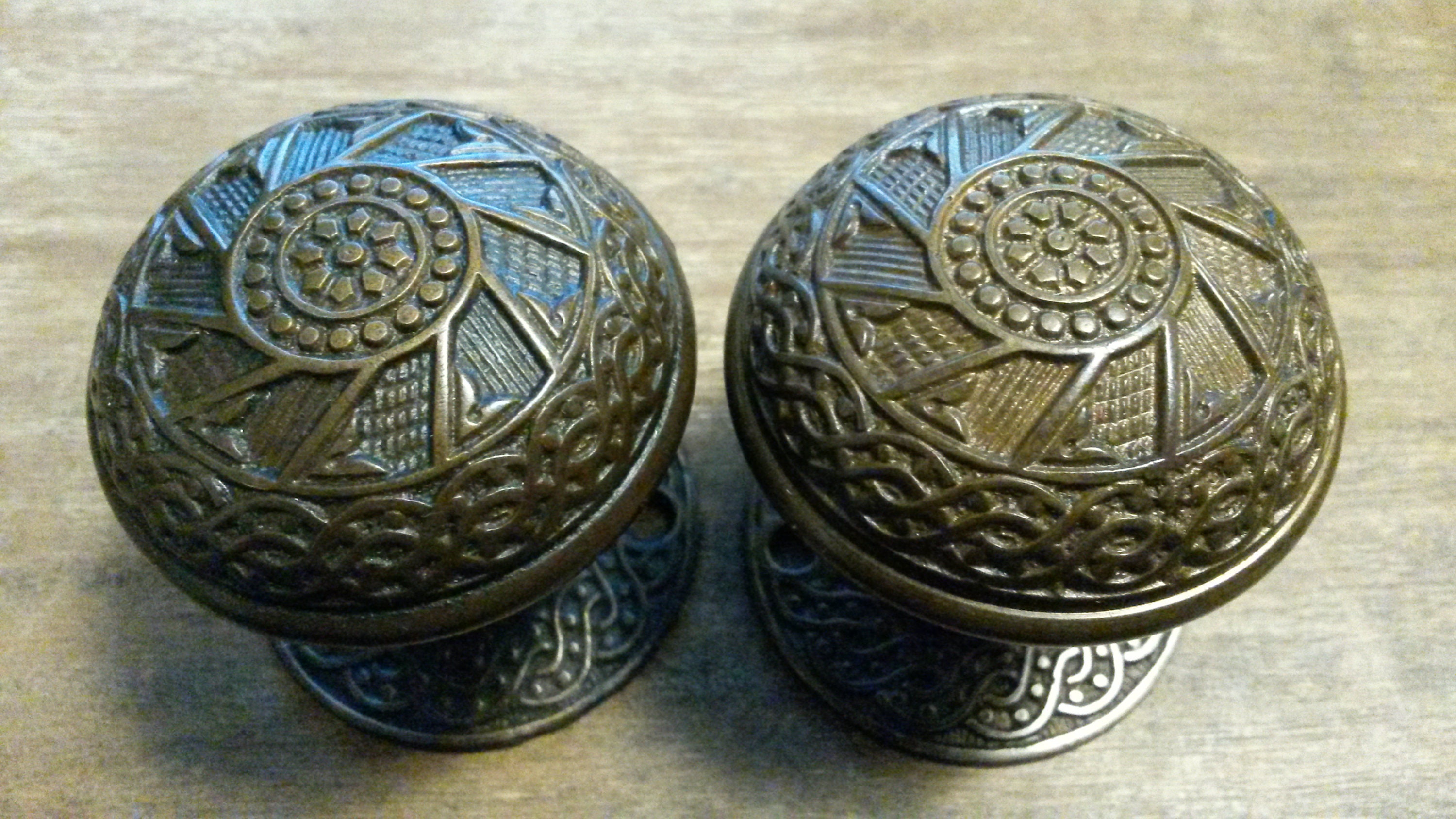 Antique Dummy Door Knobs Cast Iron Gothic Revival Hammered Etsy