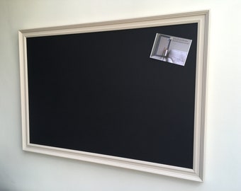 Blackboard Student REVERSIBLE FRAME Espresso Stain Cork Board Message Board to-do lists Hanging Frame Chalkboard Gift Home Office