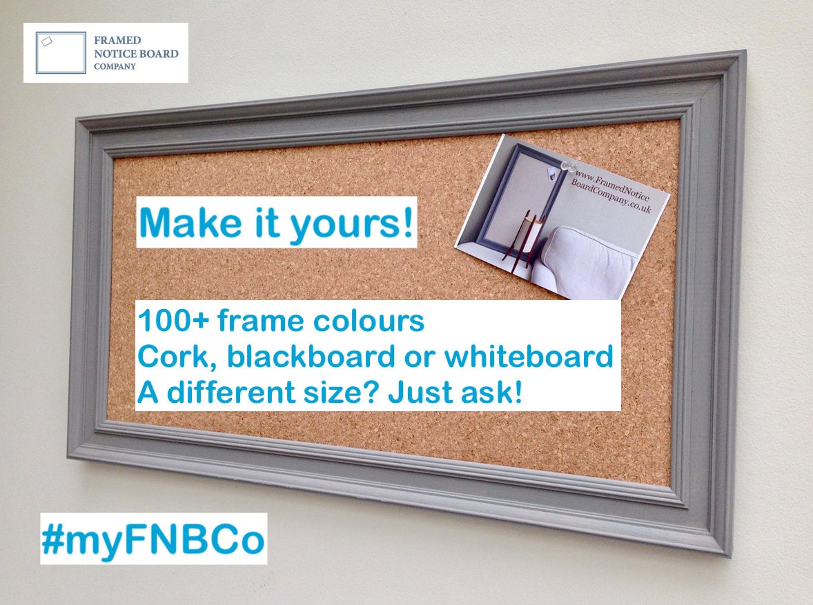 Large Notice Board. 100 colours plus cork pin board Etsy