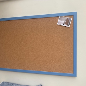 Large Notice Board – Framed Cork Pinboard - Custom Colour Home Office Organiser