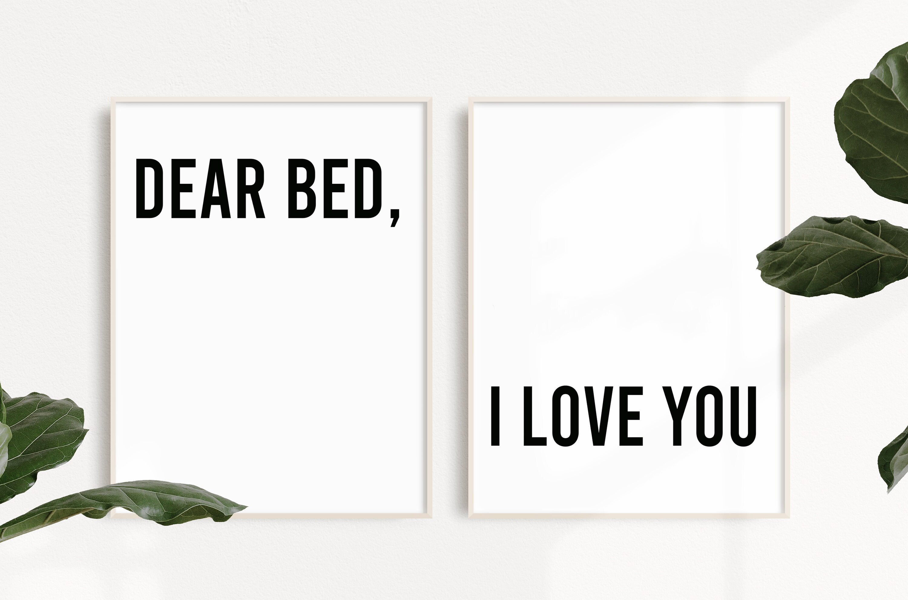 PRINTABLE ArtDear Bed I Love YouBedroom DecorBedroom Wall Etsy