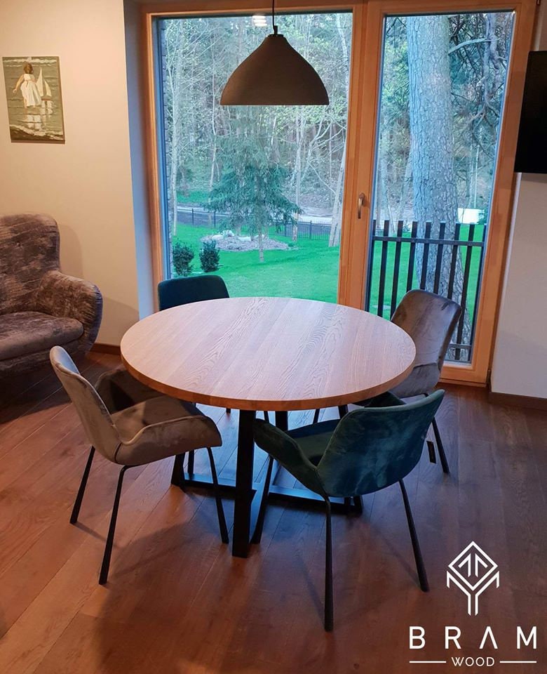 Round Dining Table Rod Steel Legs Scandinavian Australia Round Dining Table Rod Steel Legs, Designer Round Dining Table Australia