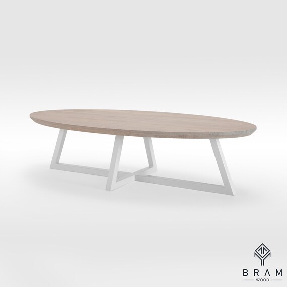 Ovaler Couchtisch Couchtisch Ellipse Tisch Im Wohnzimmer Etsy