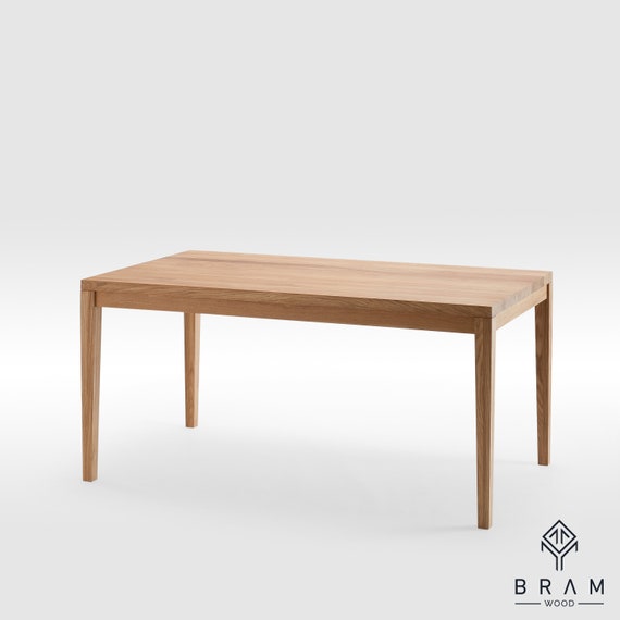 Oak Dining Table Wooden Table Minimalist Scandinavian Style Etsy Oak Dining Table Wooden Table Minimalist Scandinavian Style Etsy