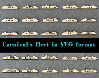 Carnival Cruise Fleet Silhouette download svg commercial use allowed