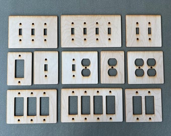 Couvercle d'interrupteur d'éclairage original svg dxf set téléchargement numérique