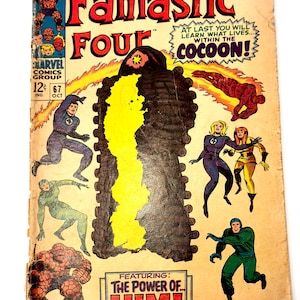 Vintage Fantastic Four #67 Marvel Comic 1967 First HIM Adam Warlock Low Grade Reader Copy Key Issue