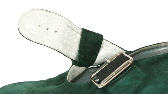 Vintage Green Forest Suede Shoes. European 36 - image 5