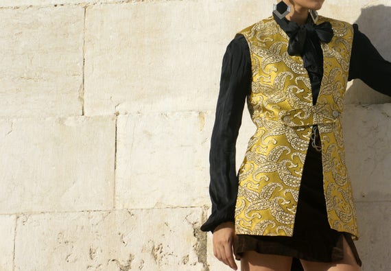 Vtg 60's golden vest