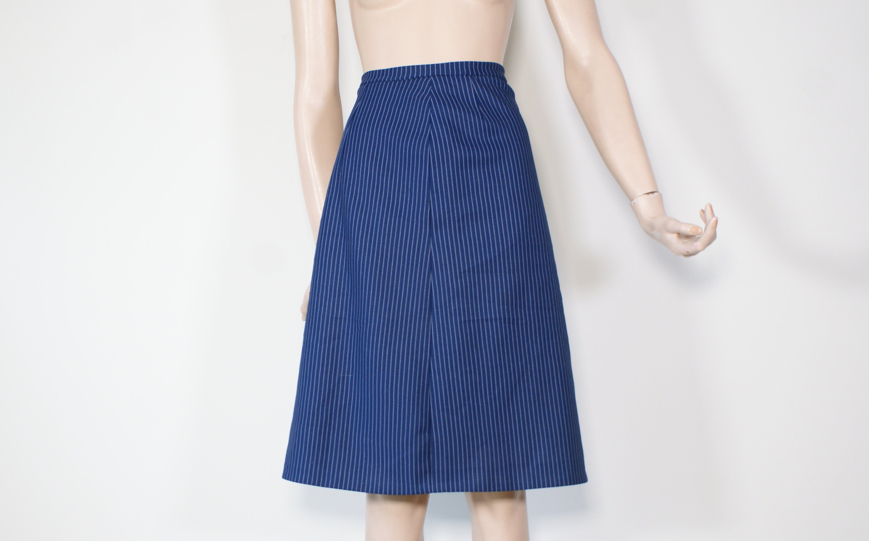 Two pieces Mod set Co ord Ensemble A line Blue Skirt with Jacket