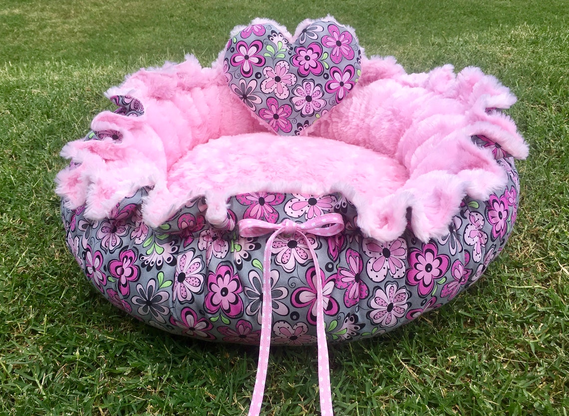 Drawstringstyle Dog Bed With Memory Foam Cushion and Etsy