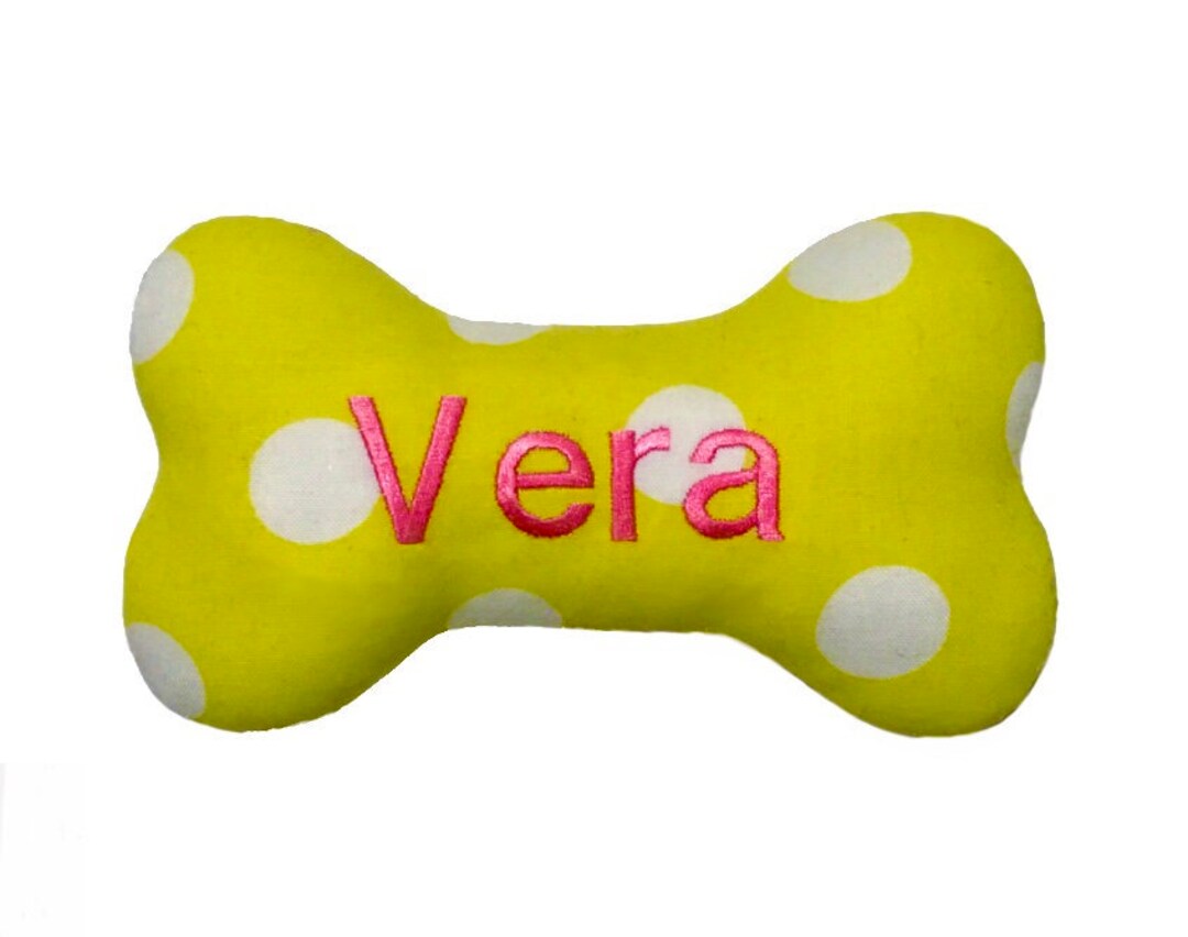 Monogrammed Dog Bone Toy for Teacup Dog / Puppy With Squeaker Etsy