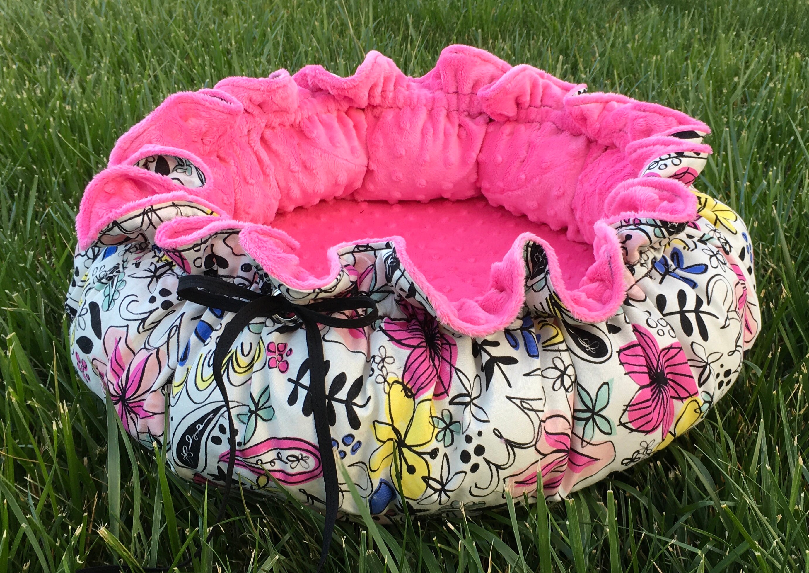 Drawstringstyle Dog Bed With Memory Foam Cushion and Etsy