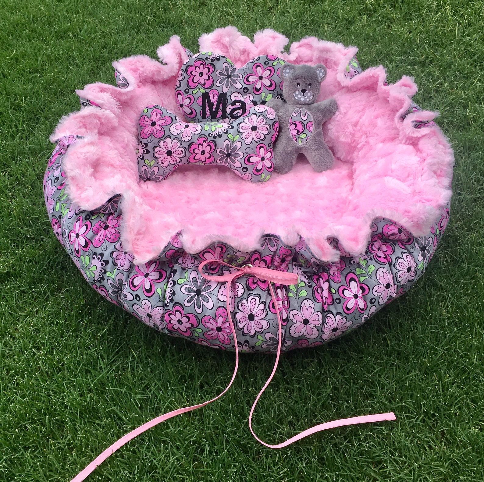 Drawstringstyle Dog Bed With Memory Foam Cushion and Etsy