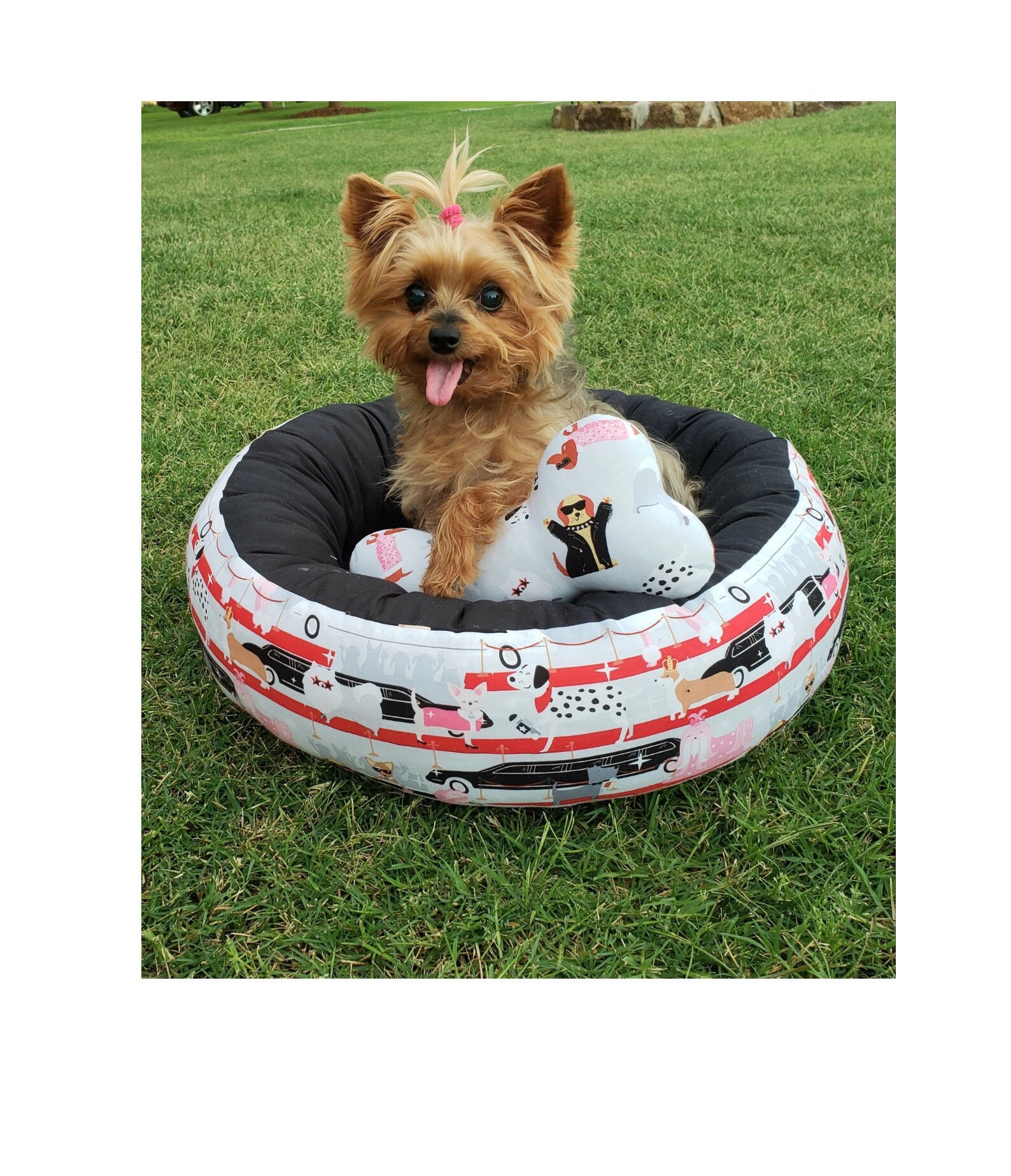 round memory foam dog bed