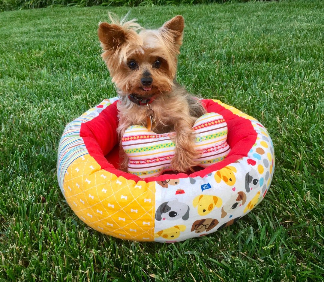 Reversible Round Donut Dog Bed With Memory Foam Cushion, Small Dog Bed, Pet Bed Etsy