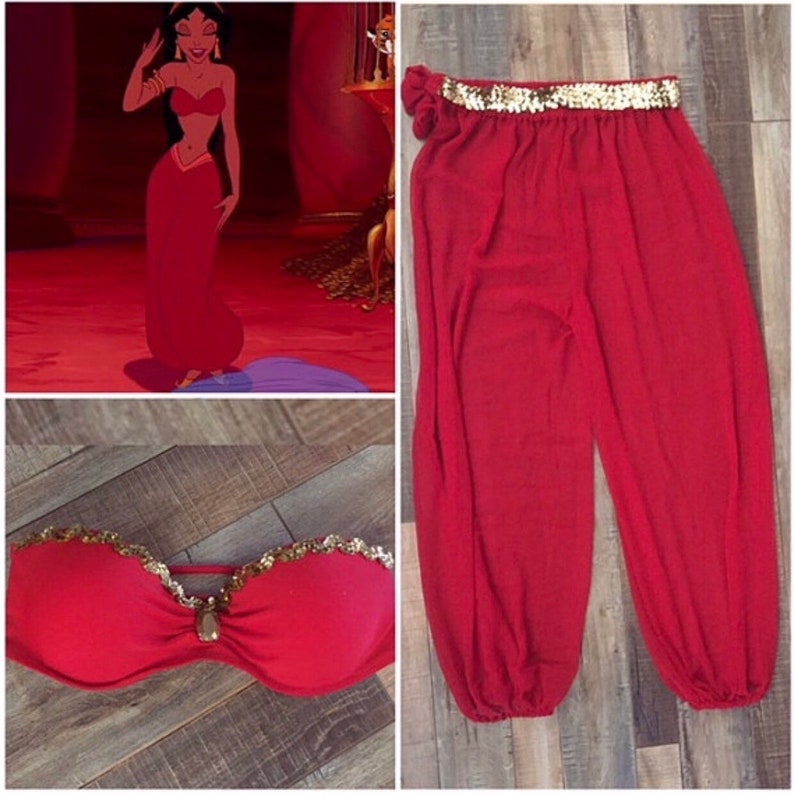 Princess Jasmine Red Costume Etsy
