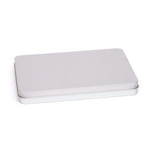 Large Shallow Tin, Travel Tin, Crayons Tin, Cotton Buds Tin, Plastic Free, Tobacco Tin, Storage Tin, Reduce Waste, Aluminium Tin