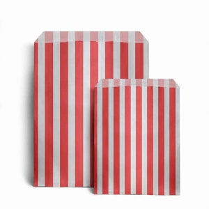 Sacchetti di carta a strisce rosse e bianche per caramelle, 2 misure, varie quantità, sacchetti di carta ecologici, sacchetti per feste festive, sacchetti per dolci, sacchetti per dolcetti