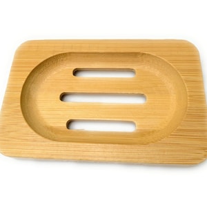 Bamboo Soap Tray, Soap Tray, Natural Wood, Eco- Friendly, Soap Dish, Soap Holder, Bathroom Accessory, Wooden Soap Tray