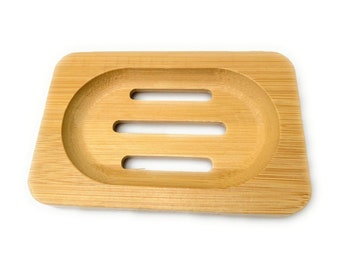 Bamboo Soap Tray, Soap Tray, Natural Wood, Eco- Friendly, Soap Dish, Soap Holder, Bathroom Accessory, Wooden Soap Tray
