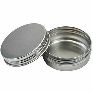 Silver Round Aluminium Travel Tin, Shampoo Bar Tin, Soap Storage Tin, Aluminium Tin, Eco Friendly, No Plastics, Environmentally Friendly