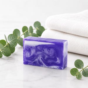 Savon au bois de santal et au patchouli | Savon artisanal végan à effet marbré (sans SLS)