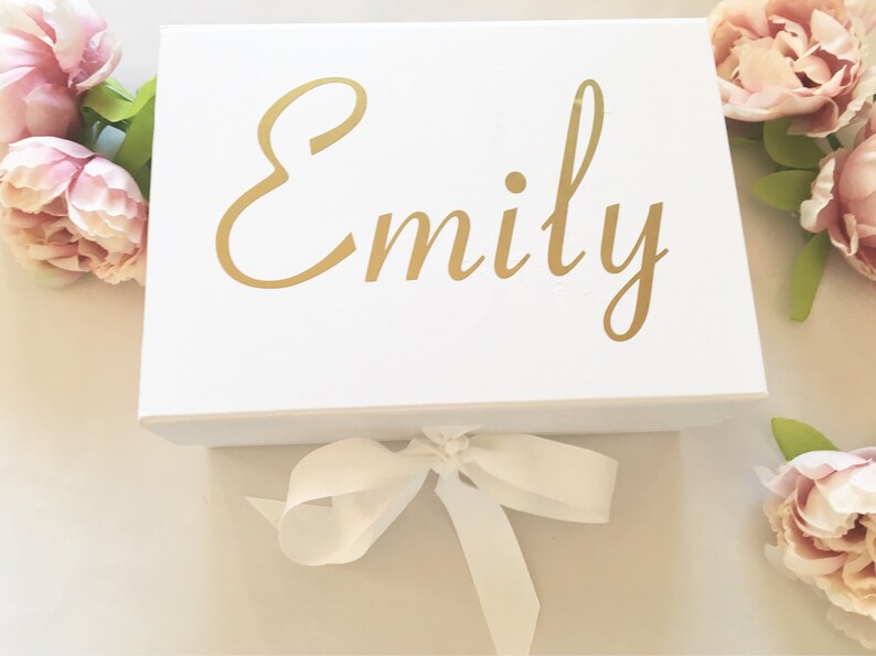 Personalised Gift Box Your Name Luxury Keepsakes Box Black Etsy